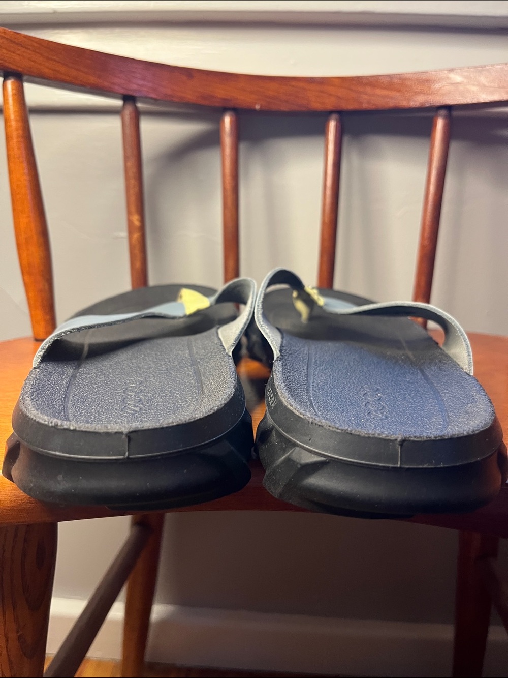 ECCO MX Flipsider Men’s Sandals Trooper Blue Grey Leather Straps Size 42 EUC - Picture 7 of 12